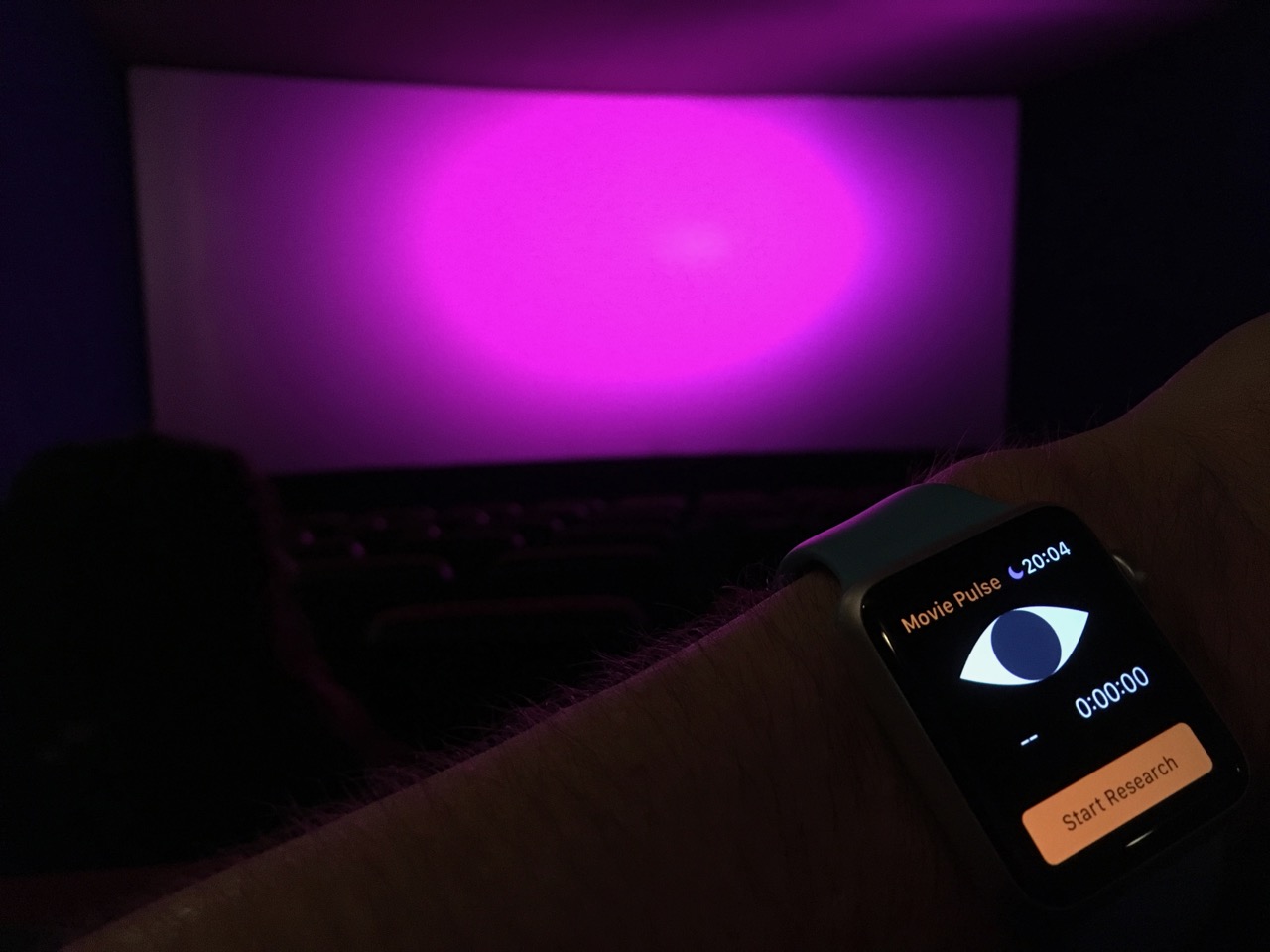 Movie Pulse app at cinema